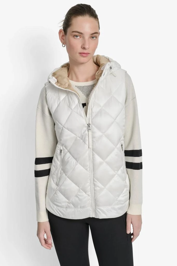 DKNY QUILTED HOODED VEST 7