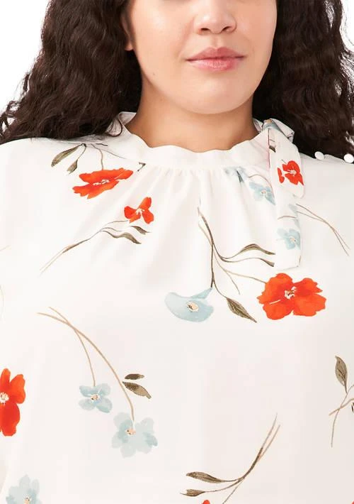 CeCe Plus Size Printed Blouse 3
