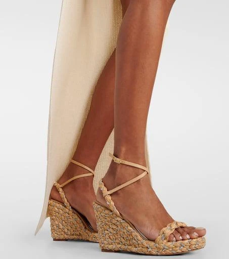 Aquazzura Costiera 120 embellished espadrille wedges 4