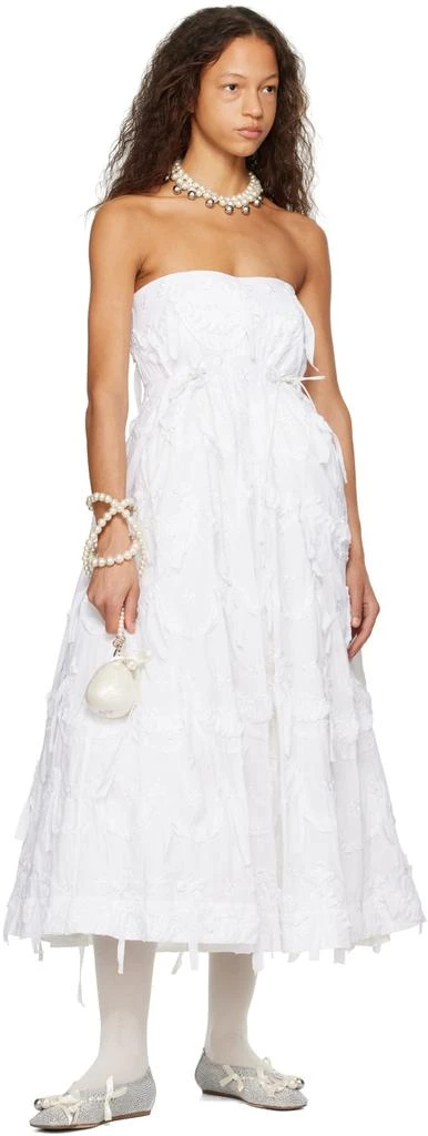 Simone Rocha White Cinched Bow Ball Maxi Dress 4