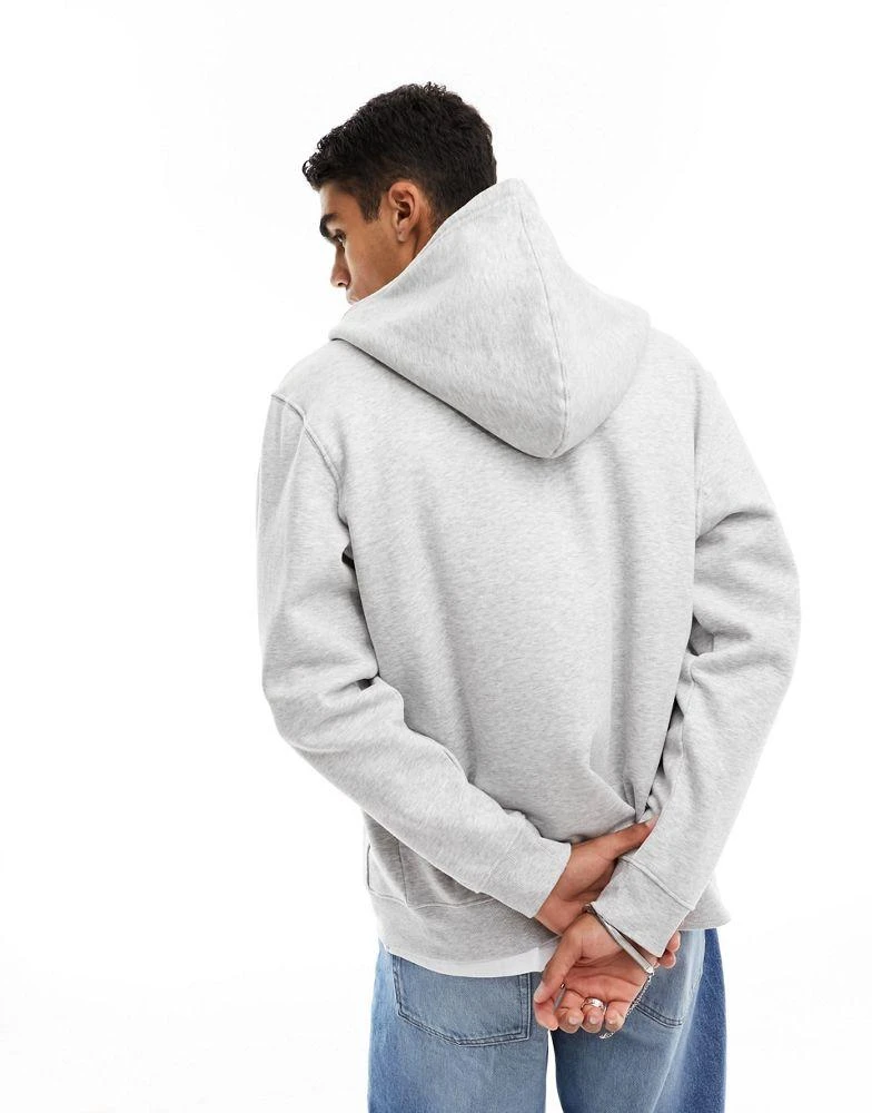 Weekday Weekday standard zip hoodie in grey 4