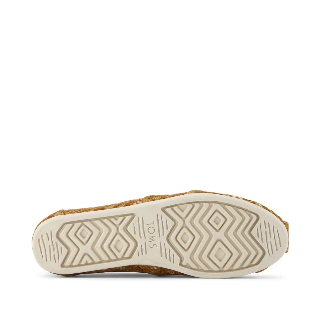 TOMS Shoes Classic Alpargata Golden Honey Floral Brocade 5