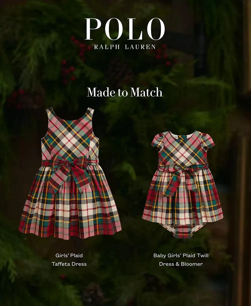 Ralph Lauren Baby Girls
 Plaid Twill Dress and Bloomer 3