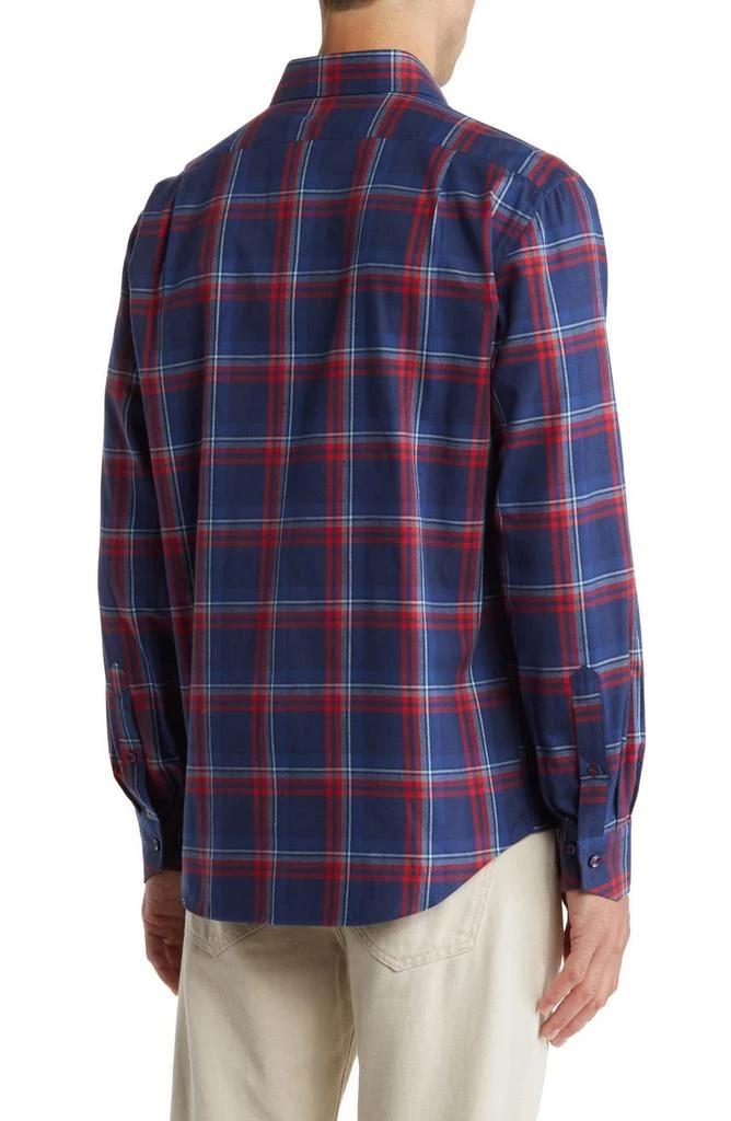 Lorenzo Uomo Trim Fit Plaid Flannel Cotton Dress Shirt 2