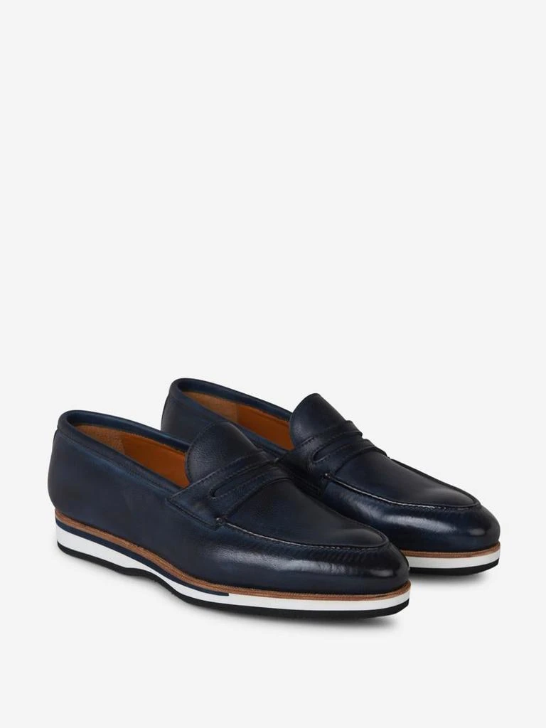 Bontoni Bontoni Constrast Sole Leather Loafers 2