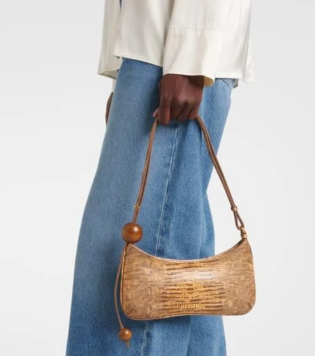 Jacquemus Bisou Perle croc-effect leather shoulder bag 2
