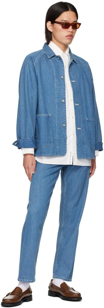 Nanamica Blue Straight-Leg Jeans 4