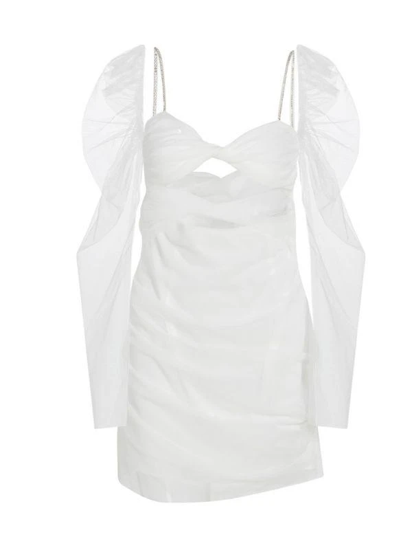 The Bar Jean Twisted Semi-Sheer Minidress 6