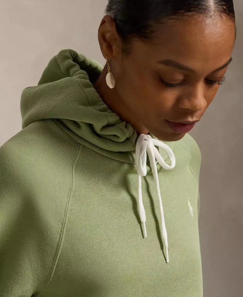 Ralph Lauren Women's Shrunken Fit Fleece Hoodie Sweatshirt 18