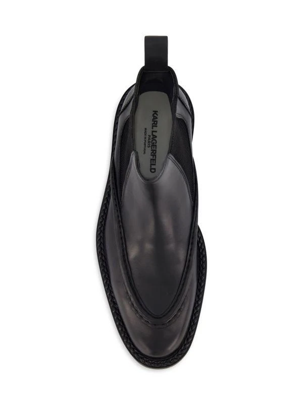 Karl Lagerfeld Paris White Label Leather Chelsea Boots 4