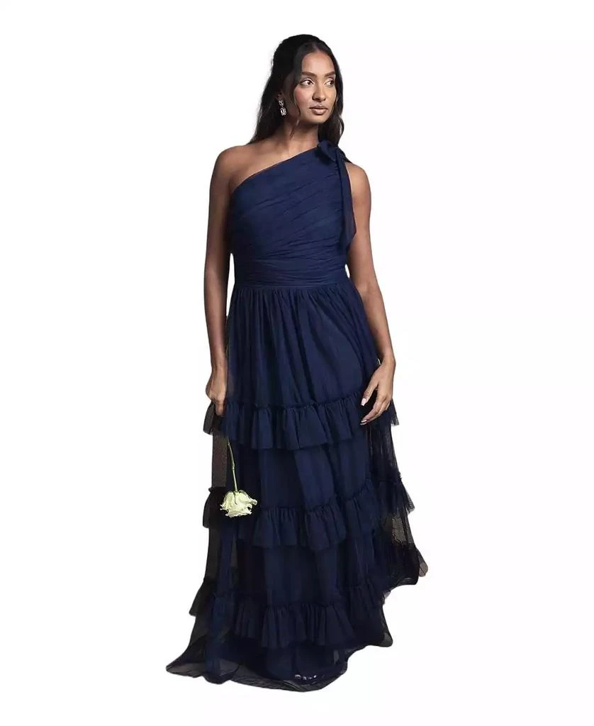 macy's one shoulder dress Taylor Women's Floral One-Shoulder Fit & Flare Dress