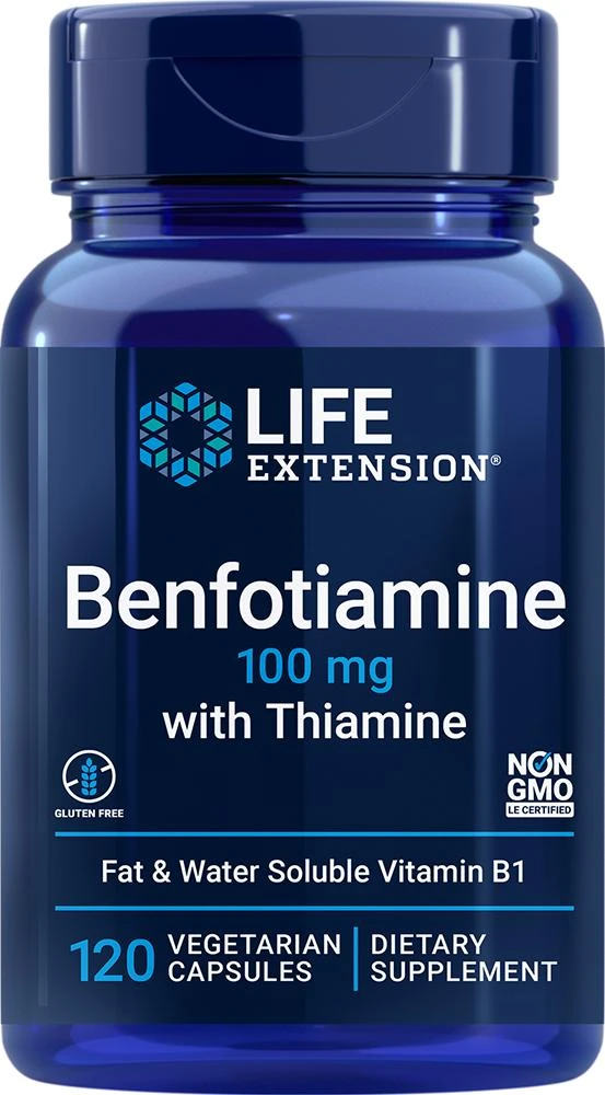 Life Extension Life Extension Benfotiamine with Thiamine, 120 vegetarian - 100 mg (100 mg, 120 vegetarian capsules) 1