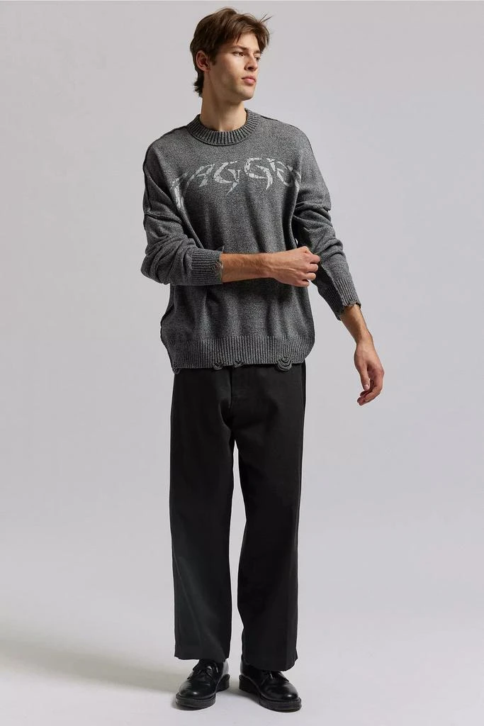 The Ragged Priest The Ragged Priest Direction Distressed Crew Neck Sweater 3