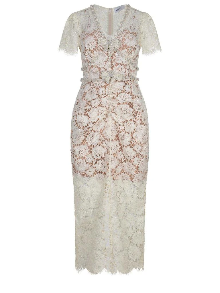 Self Portrait Self-Portrait Fine Lace Embellished Midi Dress 1