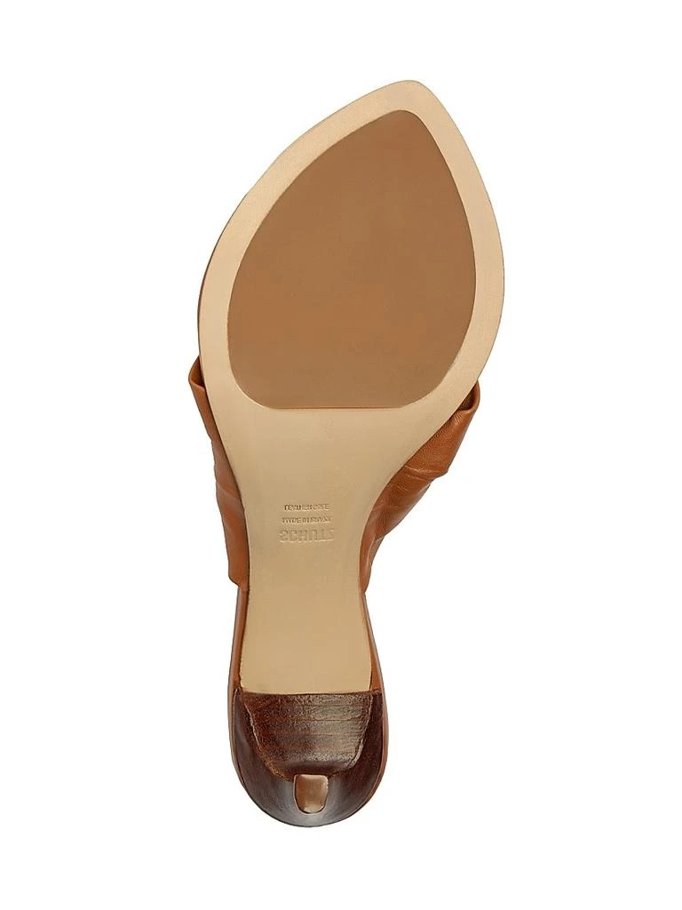 Schutz Lori 75MM Gathered Leather Sandals 7