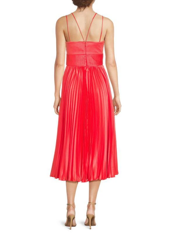 AMUR Krisley Pleated Fit & Flare Midi Dress 2