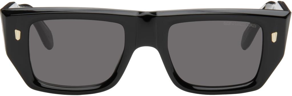 Cutler and Gross Black 1413 Rectangle Sunglasses