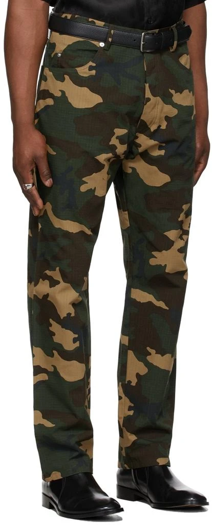 LU'U DAN SSENSE Exclusive Green Camo Straight-Leg Jeans 2