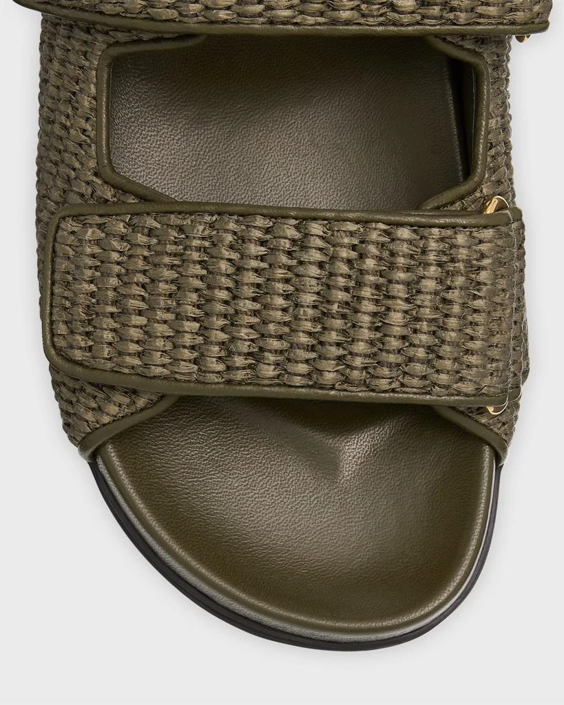 Miu Miu Raffia Dual-Grip Comfort Sandals 5