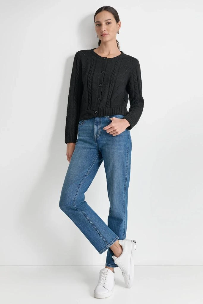 DKNY DIAMOND POINTELLE CARDIGAN 3