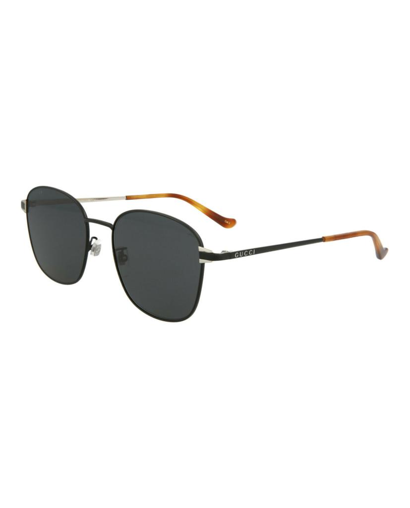 Gucci Square-Frame Metal Sunglasses