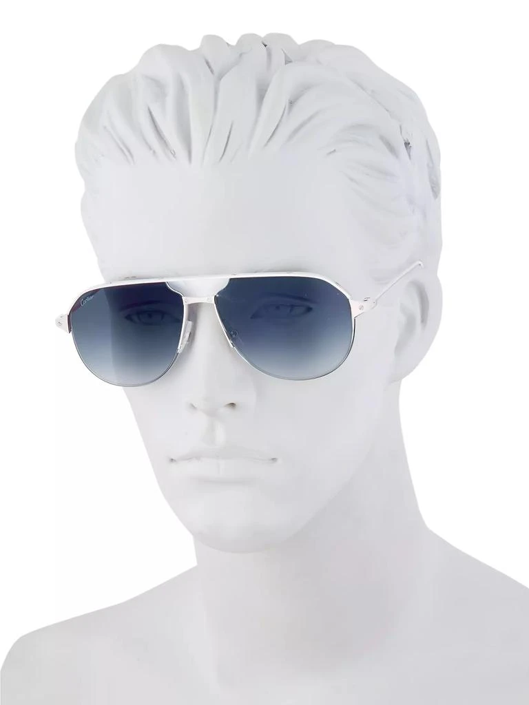 Cartier 60MM Screw Metal Aviator Sunglasses 4