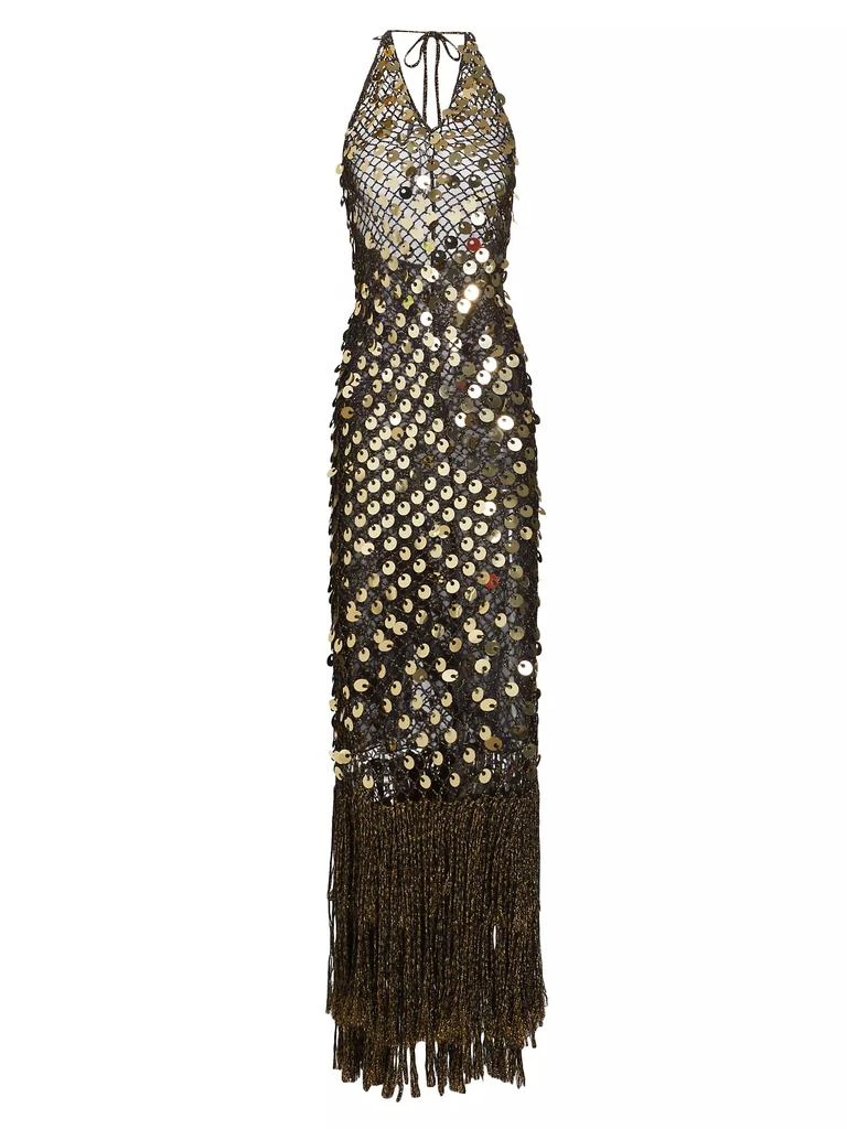 Alejandra Alonso Rojas Crocheted Paillettes Gown 1