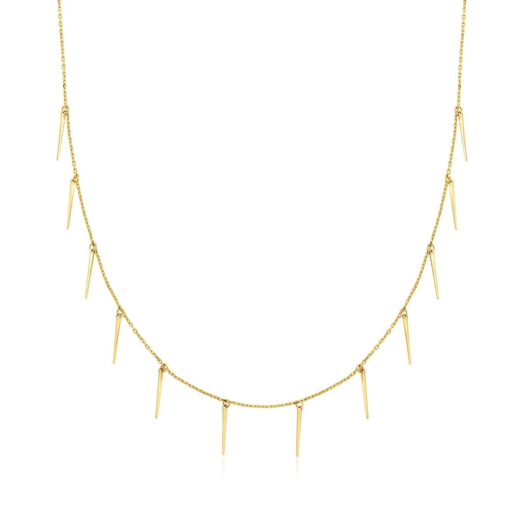 Ross-Simons Ross-Simons 14kt Yellow Gold Spike Drop Necklace 1