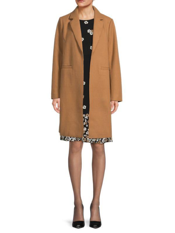 Tommy Hilfiger Notch Lapel Fleece Coat