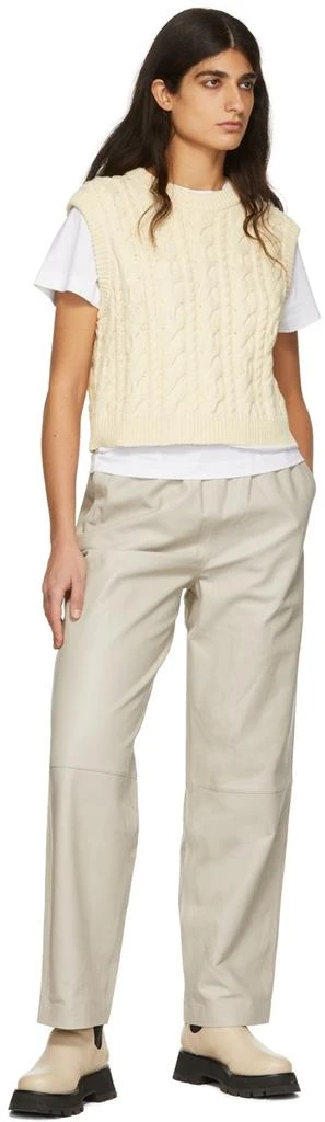 HOUSE OF DAGMAR Taupe Jane Leather Pants 4