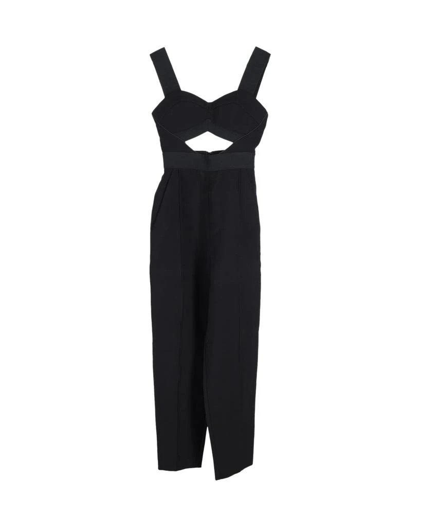 Self Portrait Lulu Tapered Leg Jumpsuit in Black Polyester 1