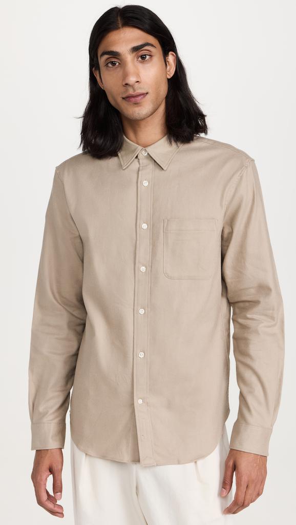 Club Monaco Lightweight Flannel Solid Shirt