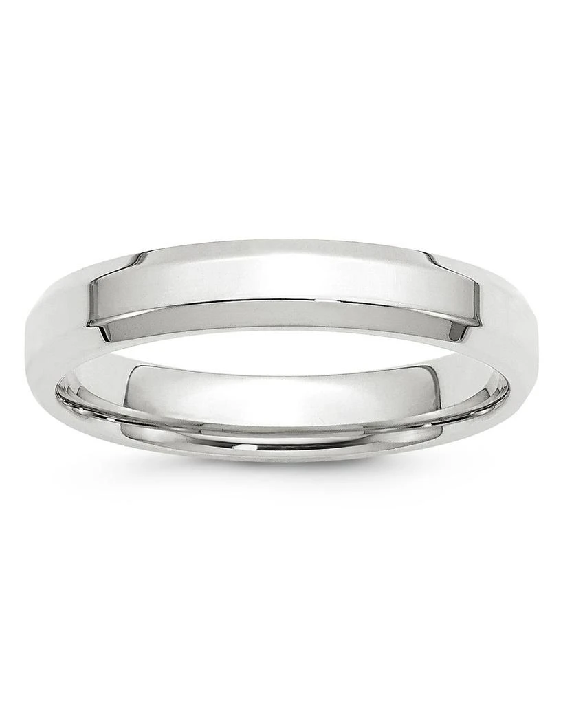Bloomingdale
s Men
s 4mm Bevel Edge Comfort Fit Band in 14K White Gold 1
