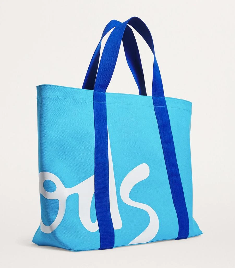 Harrods Large Cotton Logo Tote Bag 3