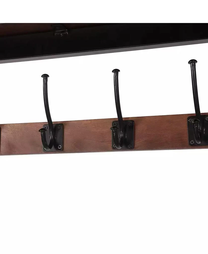 Streamdale Furniture Mango Wood Entryway Coat Rack Bench with Storage 5
