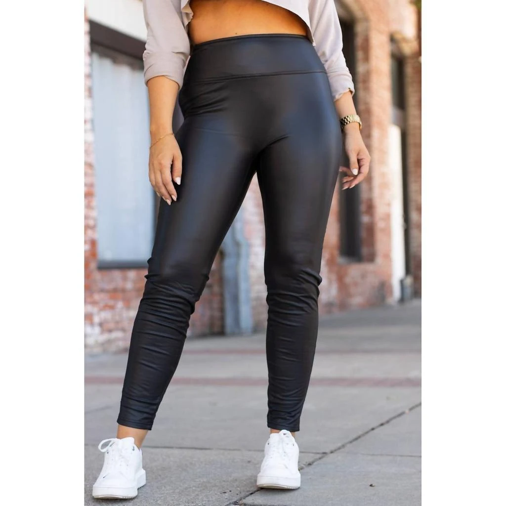 Julia Rose Julia Rose - Farrah High-waisted Faux Leather Leggings