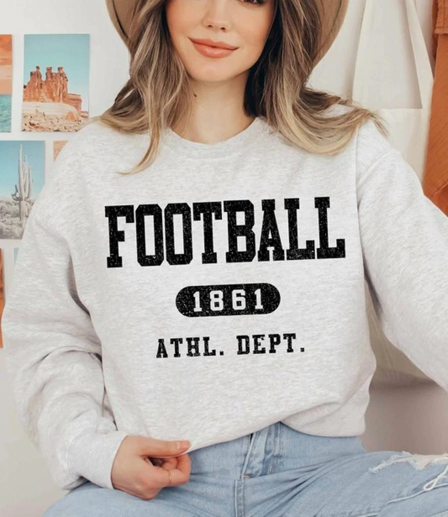 WKNDER Wknder - Football Department Graphic Crewneck Sweater 1