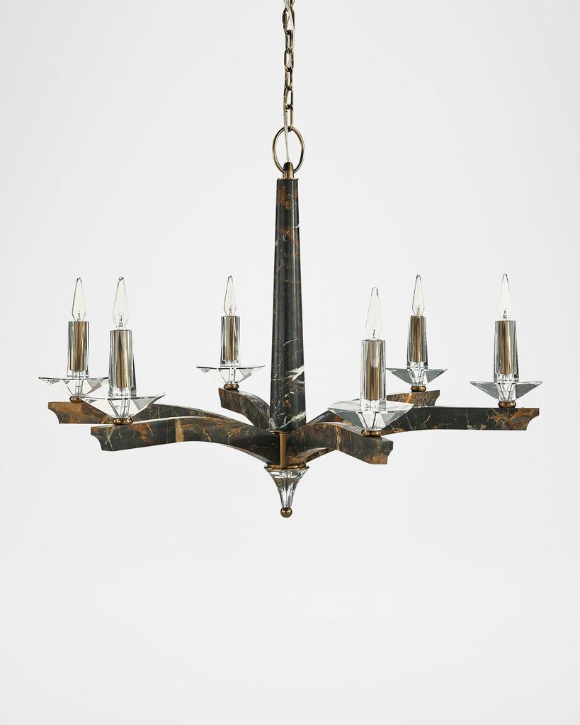John Richard Inverness 6-Light Marble Chandelier, 41" Round