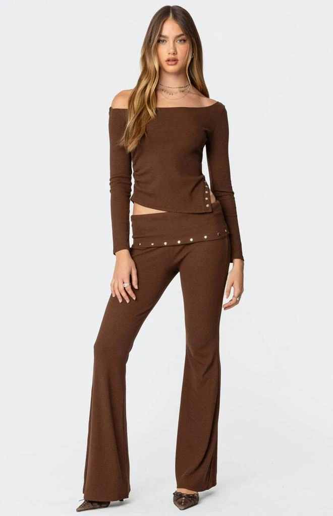 Edikted Aries Studded Fold Over Leggings 1