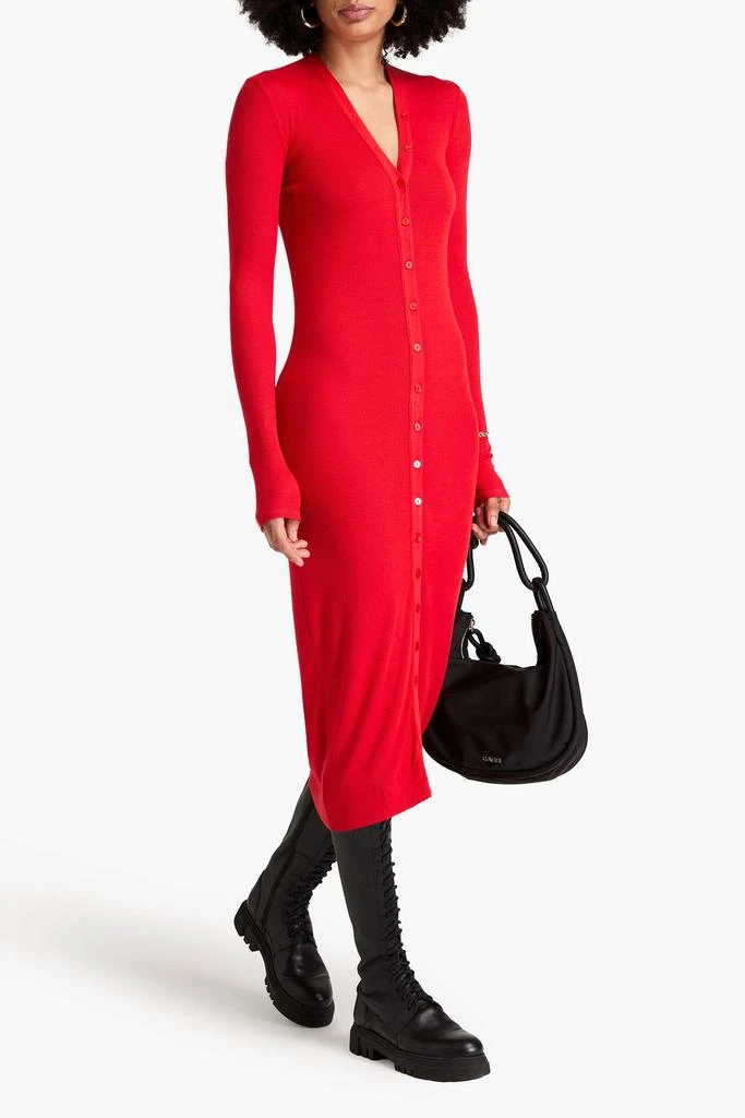 Enza Costa Ribbed jersey midi dress 2