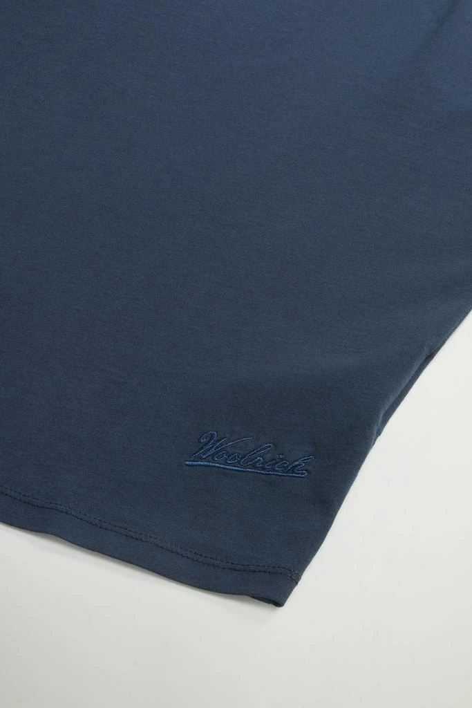 Woolrich T-Shirt in Pure Pima Cotton - Women - Blue 7