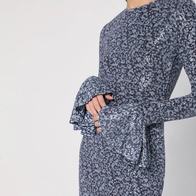 ROTATE Birger Christensen Sequined mini dress with purple print 4