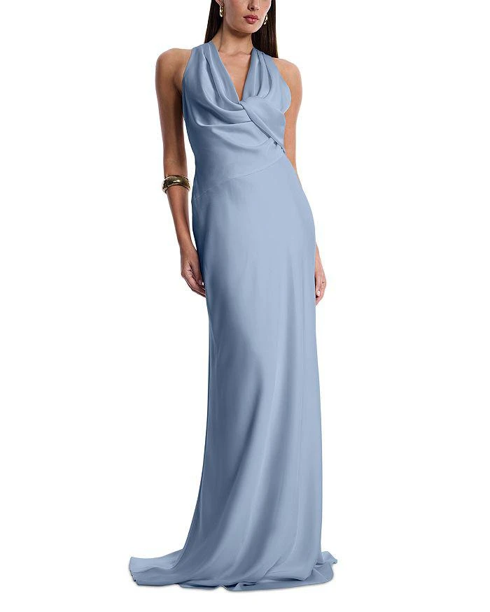 BCBG BCBG Cowl Neck Halter Gown 6