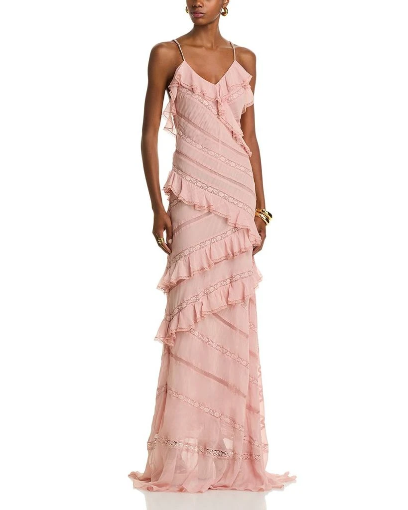 bloomingdale's pink lace dress Aqua by Bloomingdales Pink Lace Dress Sz M