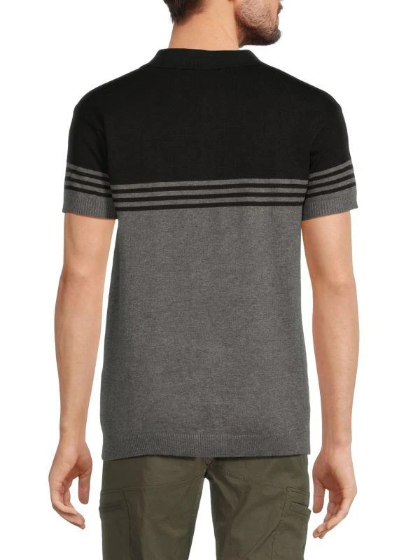 Spring + Mercer Two Tone Sweater Polo 2