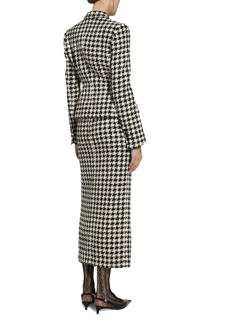 Dolce & Gabbana Long macro-houndstooth skirt 3