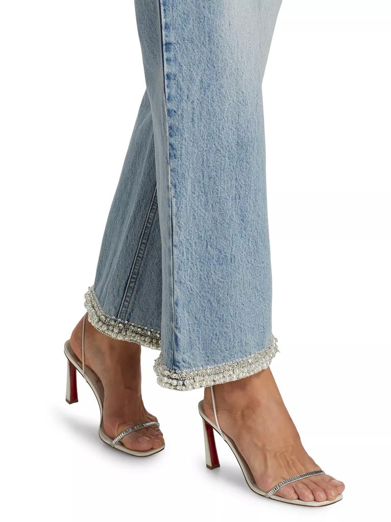 Alice + Olivia Ora Embellished High-Rise Wide-Leg Jeans 6