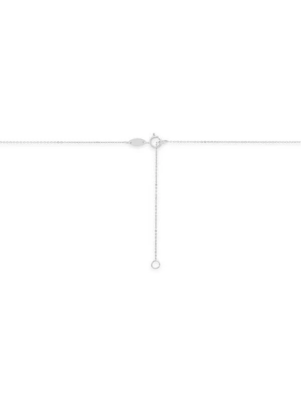 Saks Fifth Avenue 14K White Gold Bar Forzantina Chain Necklace 3