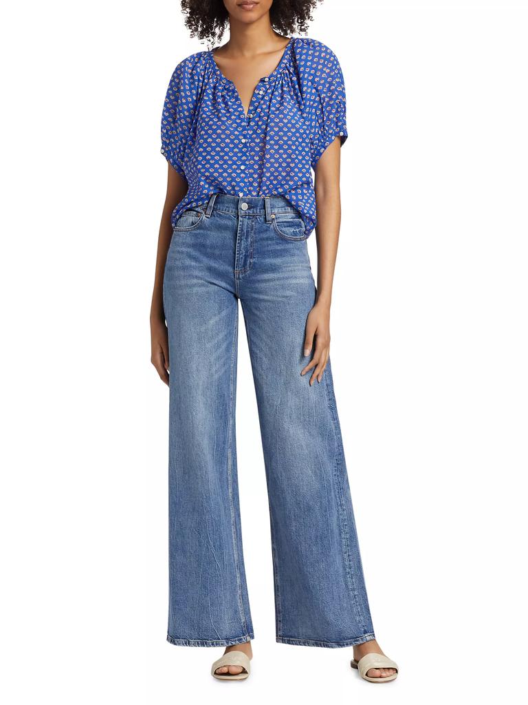 DÔEN June Abstract Cotton Top