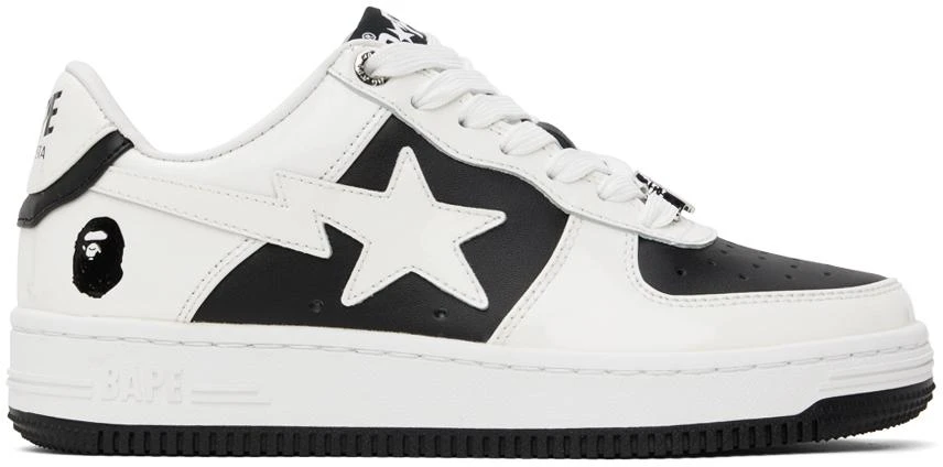Bape White & Black STA #6 Sneakers 1